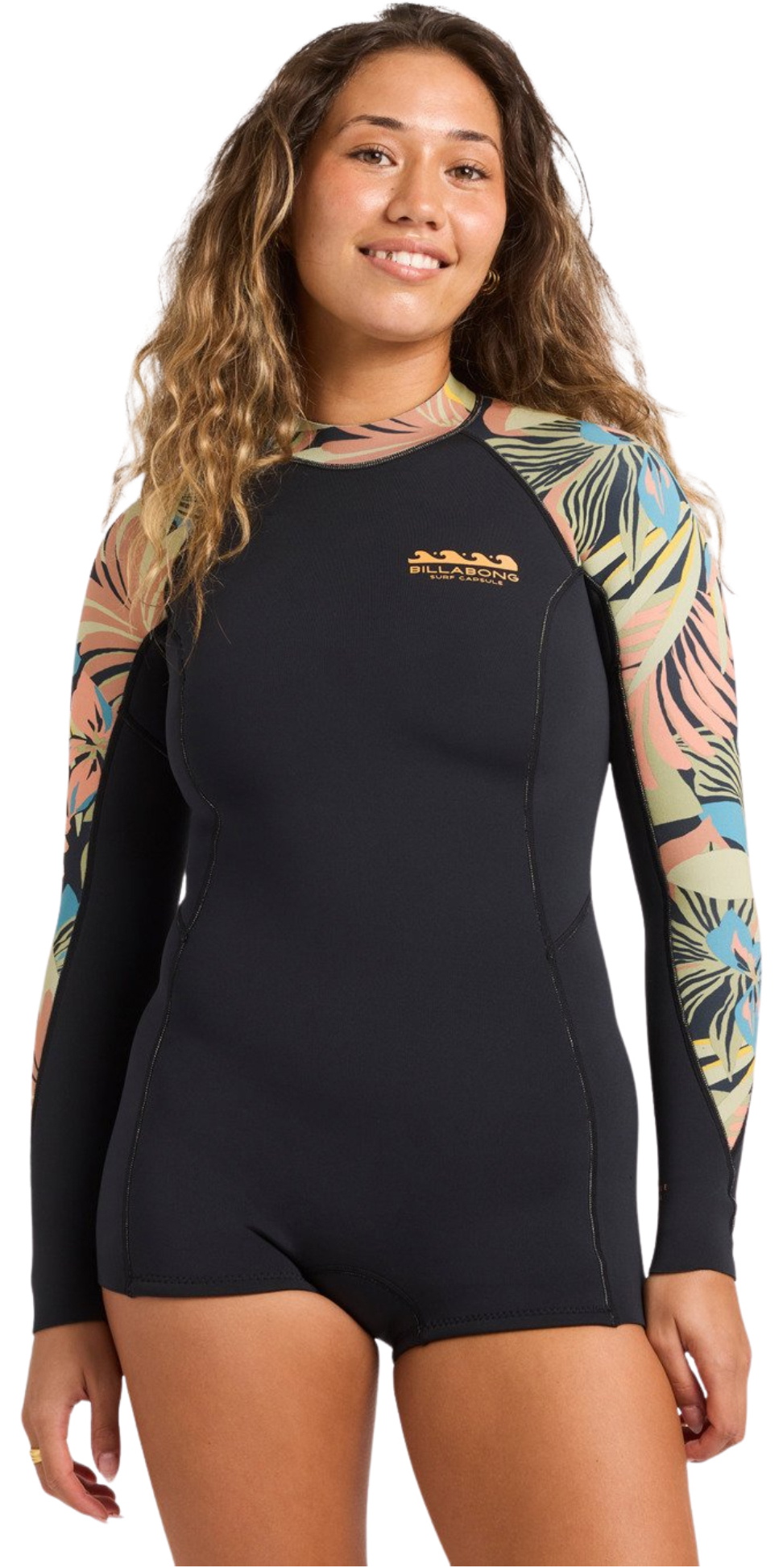 2026 Billabong Womens Spring Fever Natural 2mm Long Sleeve Back
